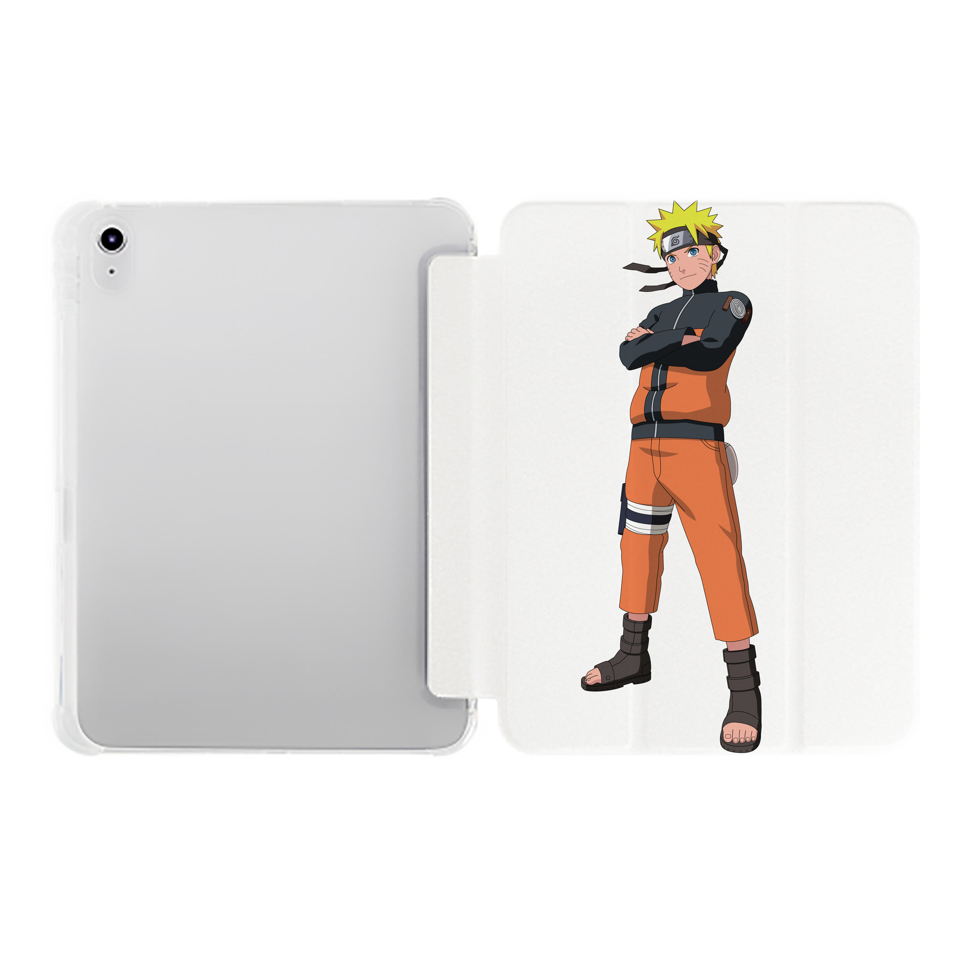 （画像用） NARUTO -ナルト- うずまき ナルト Uzumaki Naruto IPad ケース ペン収納付き 三つ折りスタンド PUレザー×シリコン 対応機種9.5/10.5/10.9インチ